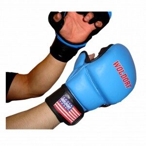 WOLDORF USA MMA Gloves Leather Open Palm Style Grappling Mixed Martial Art Glove 