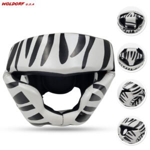Zebra Sparring Headgear for Boxing Muay Thai MMA Kickboxing