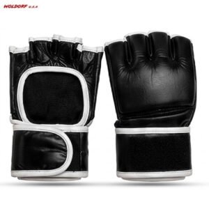 MMA gloves in leather open palm style