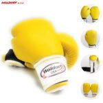 Boxing Gloves In Vinyl Yellow Training Gloves