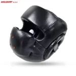 Face Guard Head Gear With Rounded leather with Bar Wide Space Inside for MMA Boxing